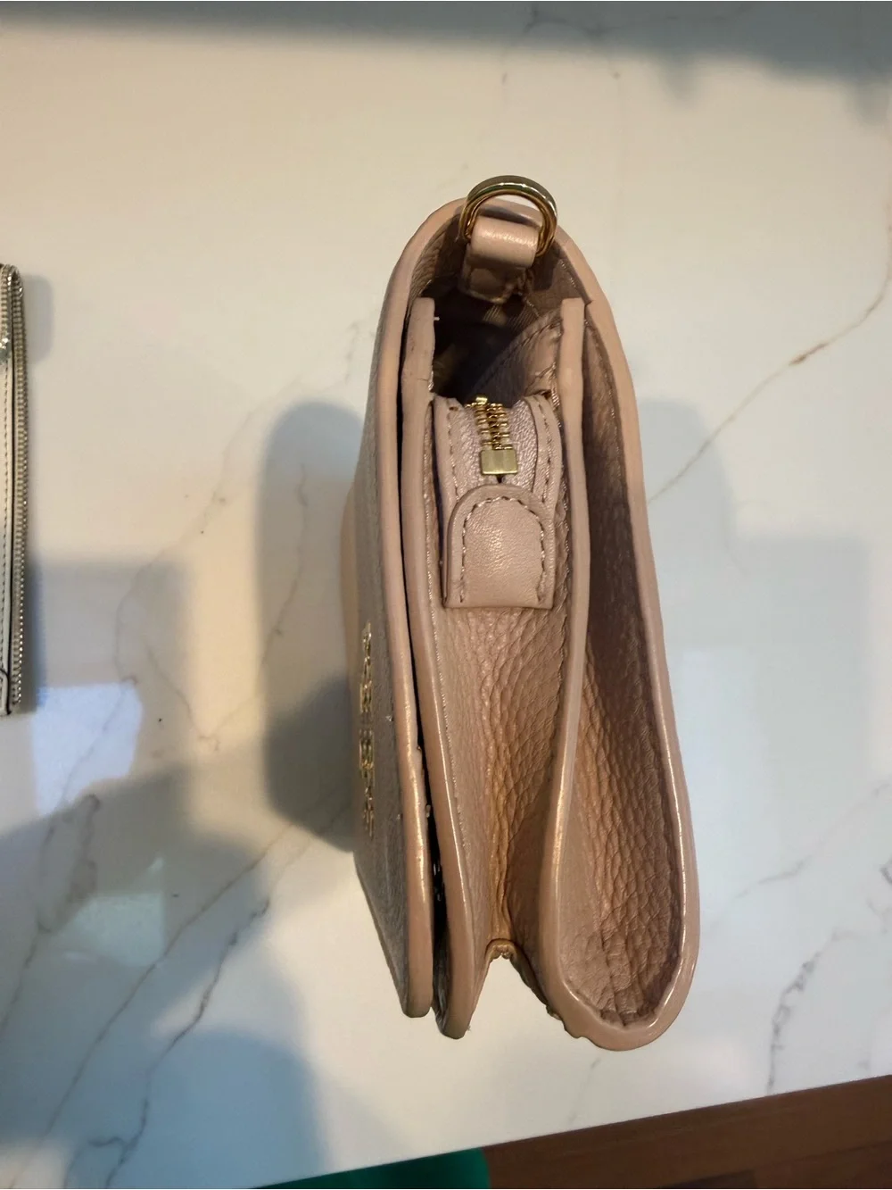Tory Burch Kira Small Leather Crossbody - Taupe